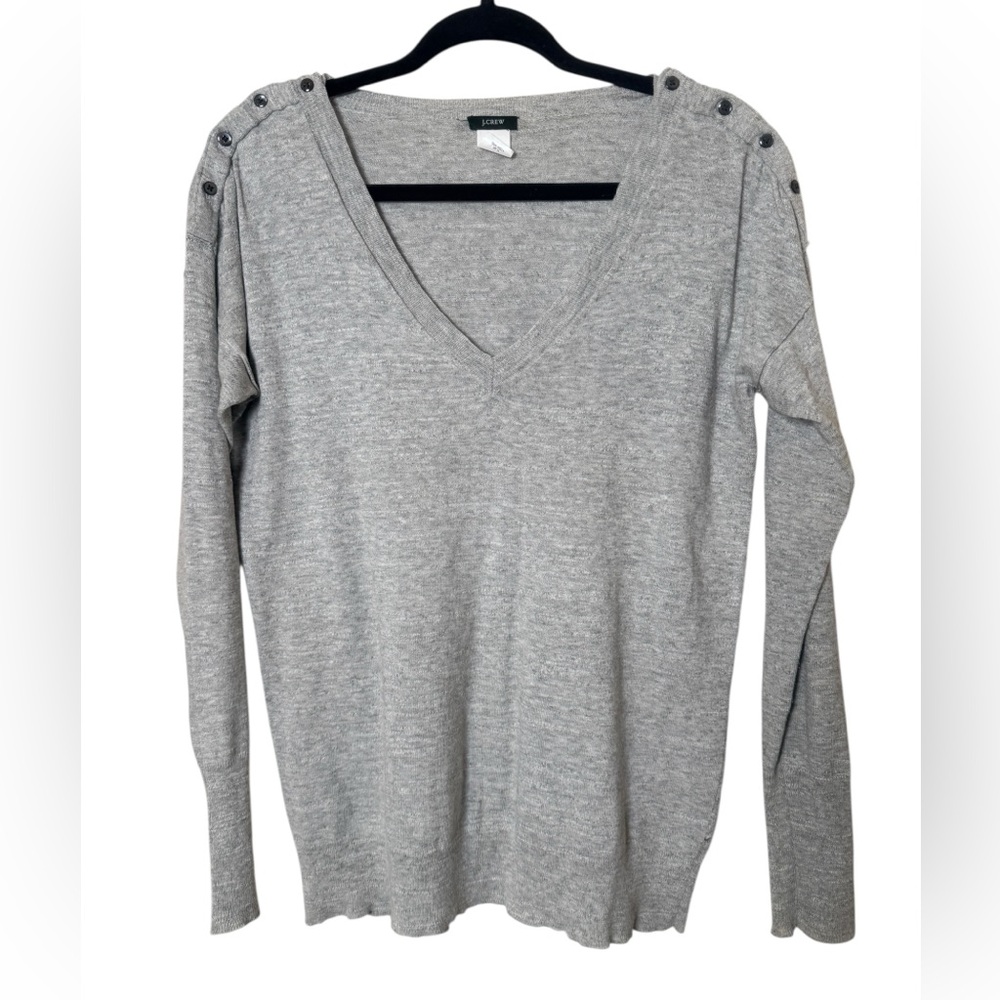 J. Crew Small Light Gray Cotton Lightweight Sweater